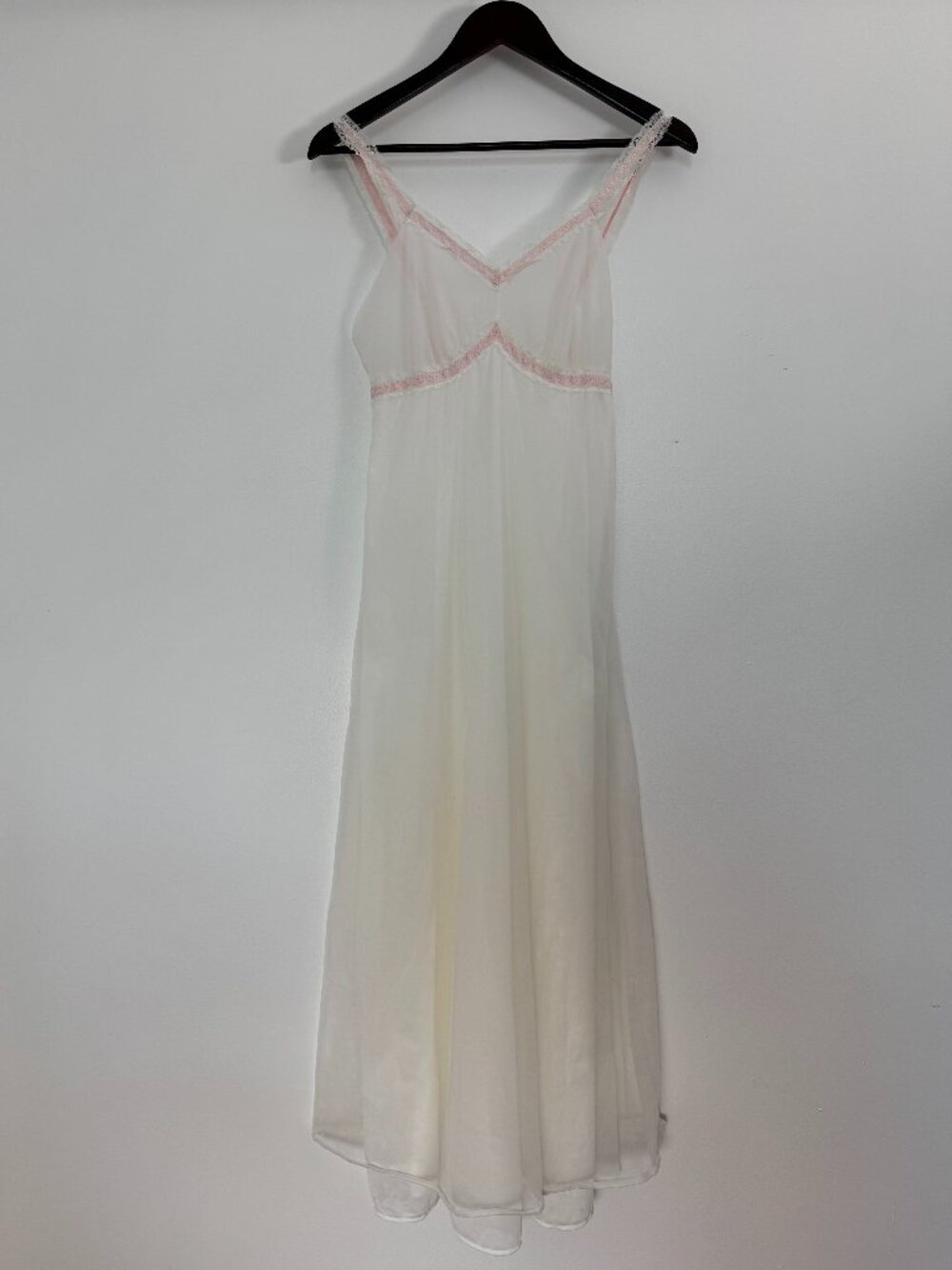 Vintage 70's PERRI-ANN Sheer White Nightgown- Size XS / S